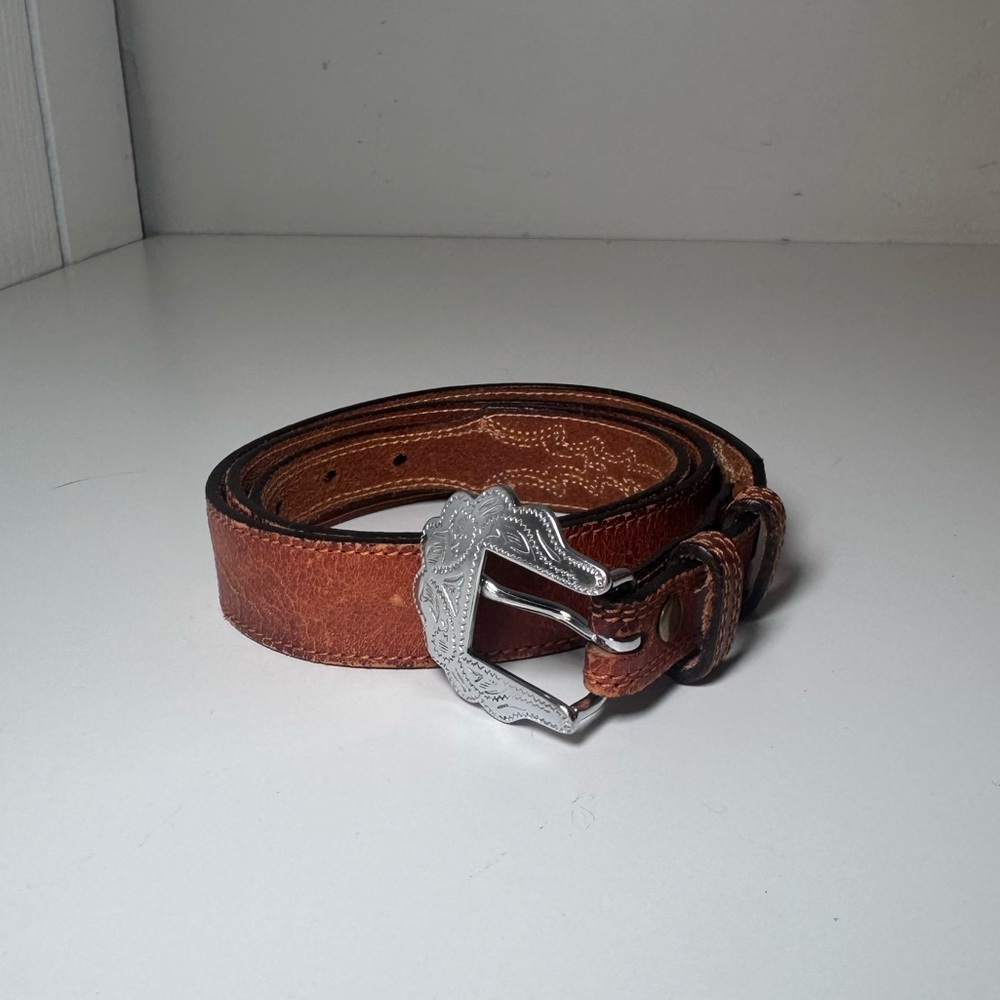 Silver Creek Brown Leather Belt